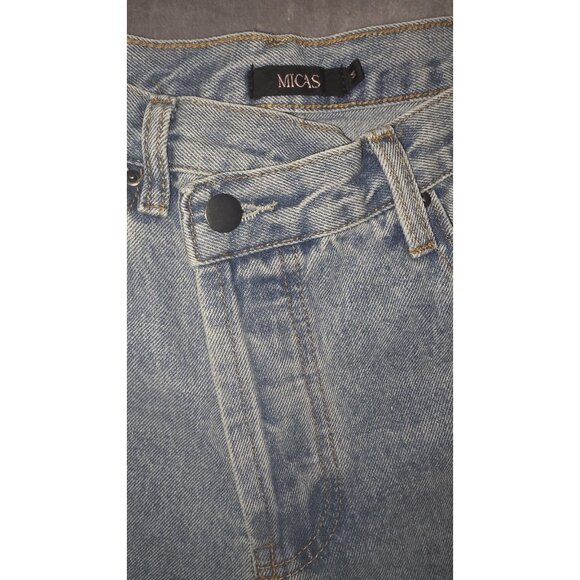 Women's Micas Light Blue Straight Leg Designer Jeans Medium. HL10 - Picture 2 of 9